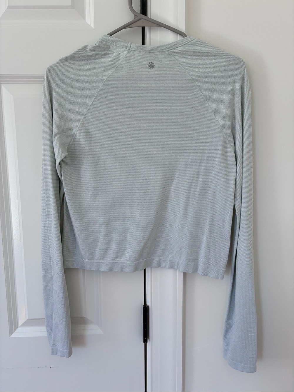 Athleta Light Blue Long-Sleeve Performance Tee